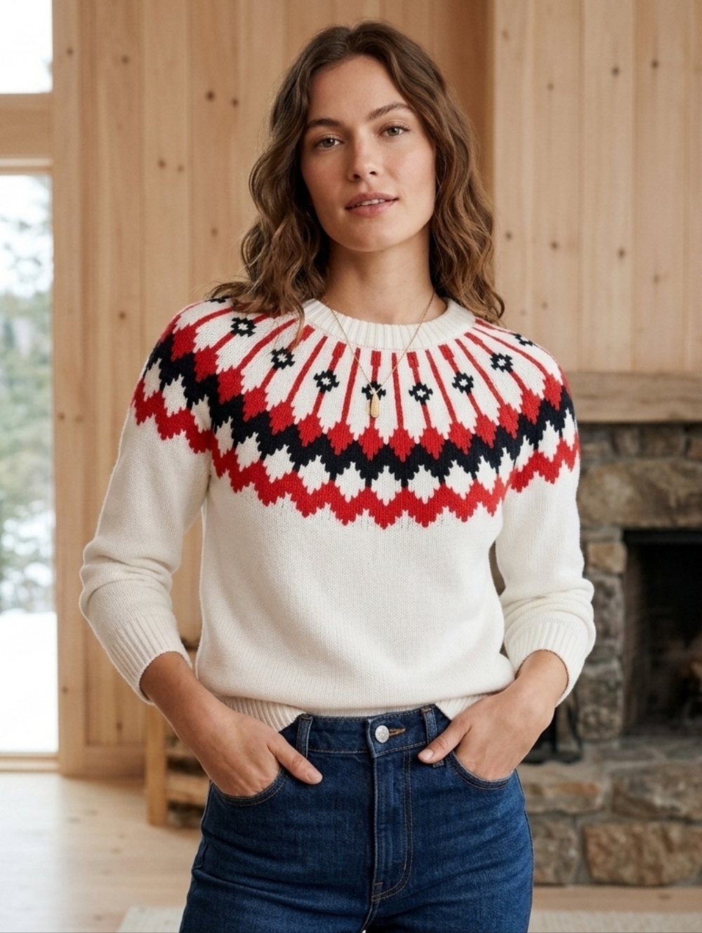 Fair Isle Nordic Sweater XS‎